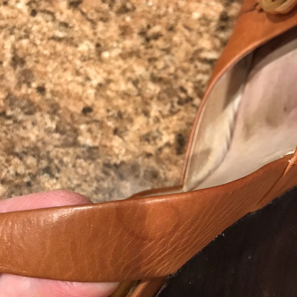 MICHAEL Michael Kors Women Leather Peep Toe sandals wedge Brown | 8.5 - Picture 12 of 16